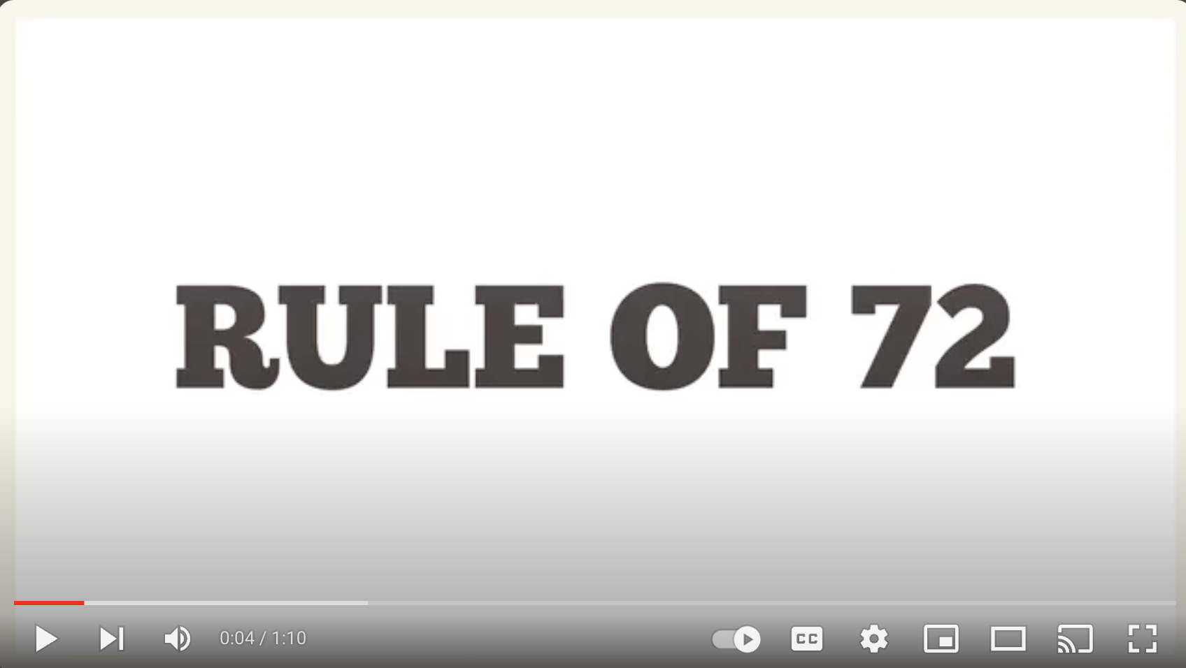 the rule of 72 video thumbnail